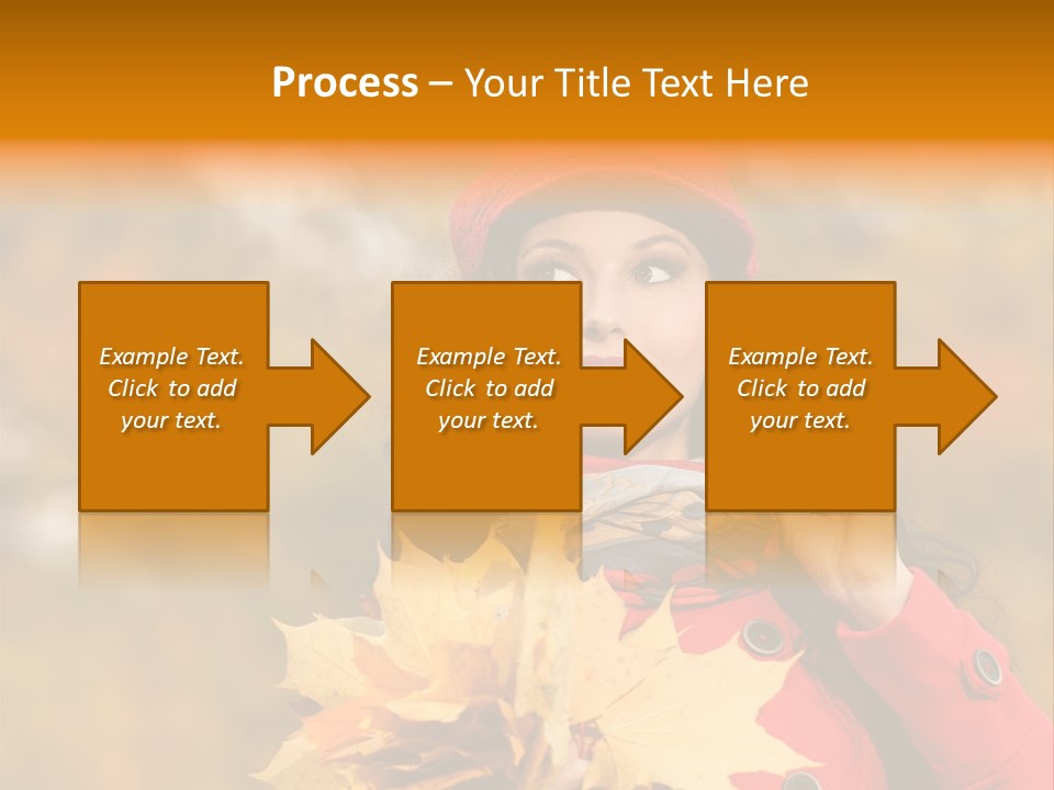 Leaf Female Yellow PowerPoint Template