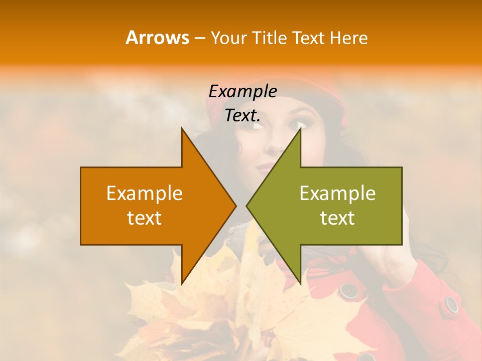 Leaf Female Yellow PowerPoint Template