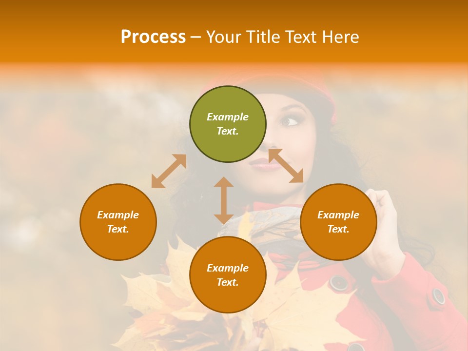 Leaf Female Yellow PowerPoint Template