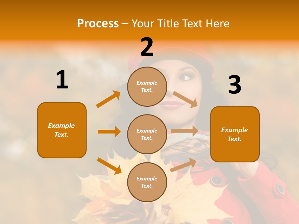 Leaf Female Yellow PowerPoint Template