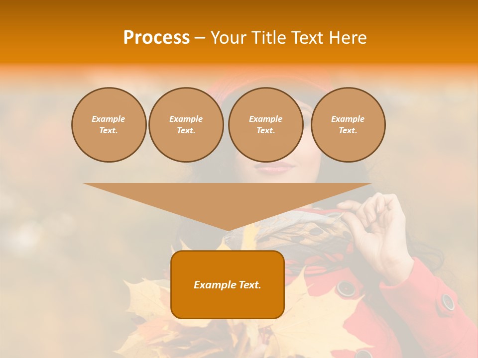 Leaf Female Yellow PowerPoint Template