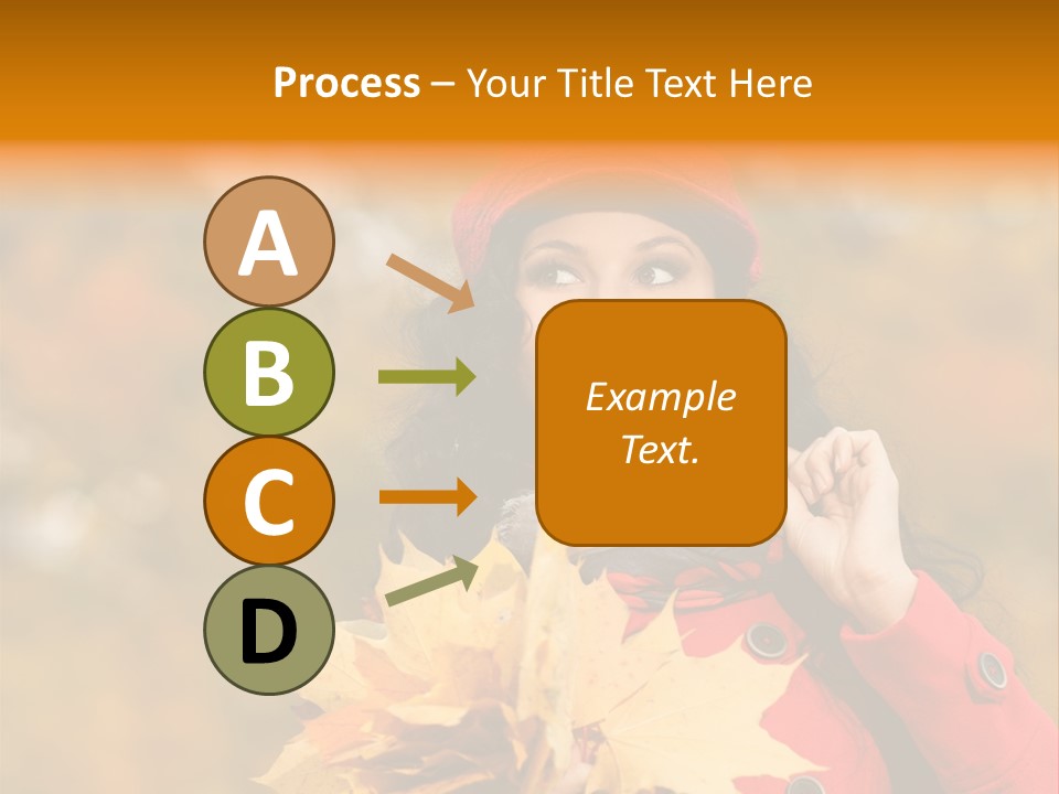 Leaf Female Yellow PowerPoint Template