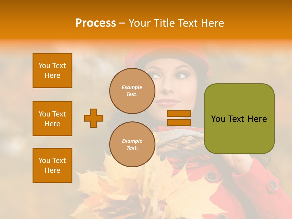 Leaf Female Yellow PowerPoint Template
