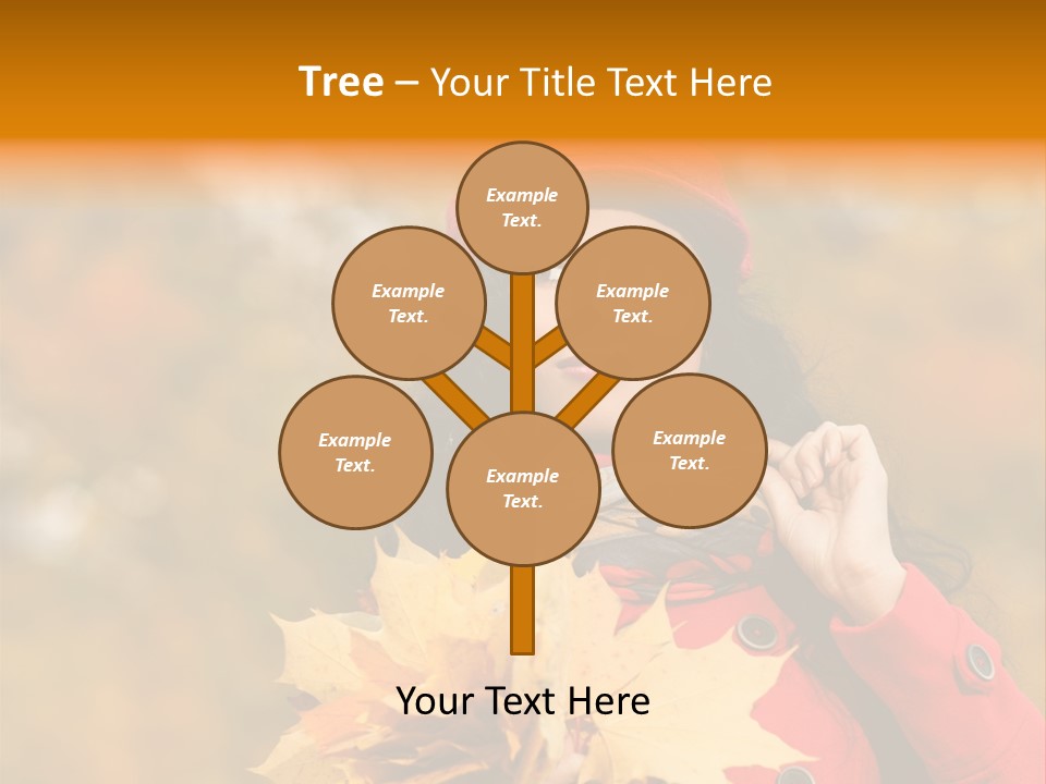 Leaf Female Yellow PowerPoint Template