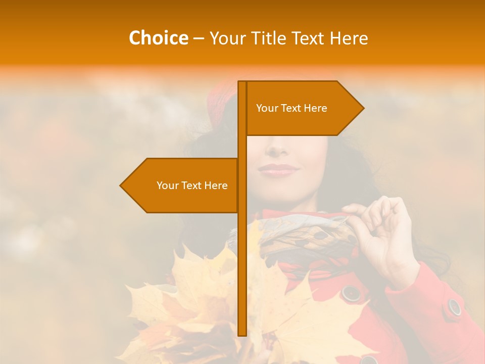 Leaf Female Yellow PowerPoint Template
