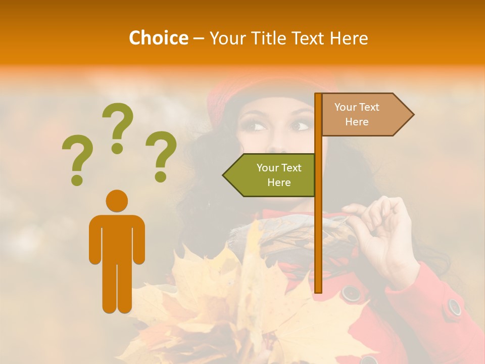 Leaf Female Yellow PowerPoint Template