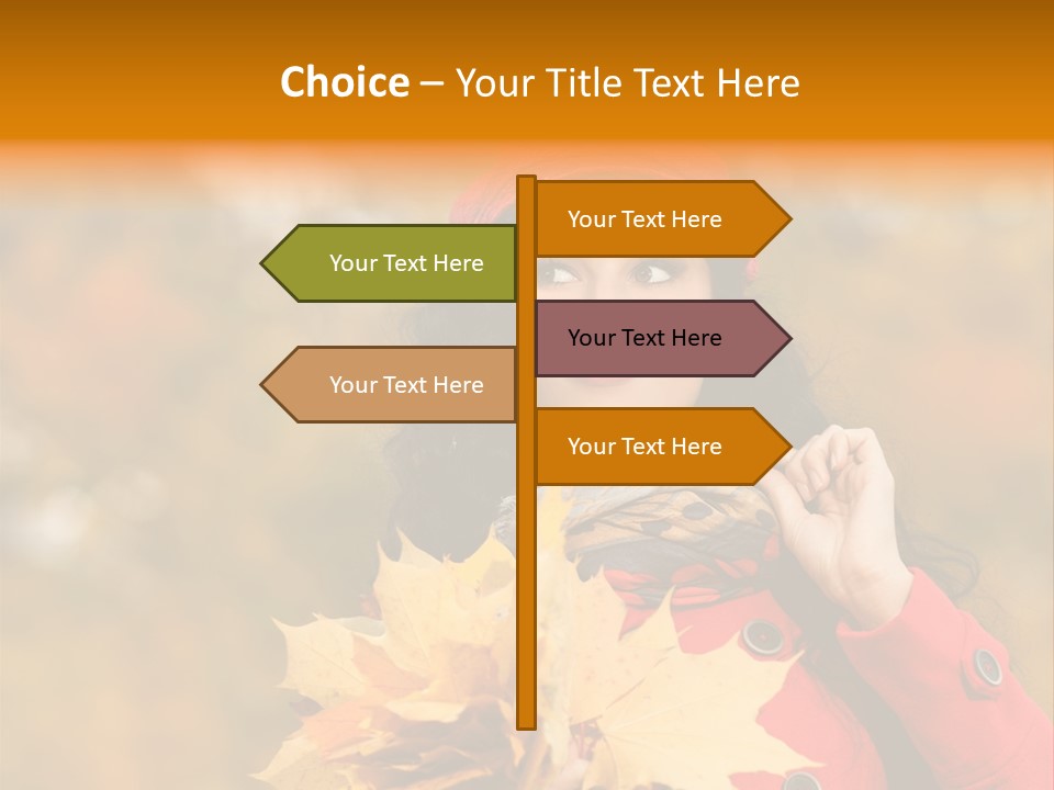 Leaf Female Yellow PowerPoint Template