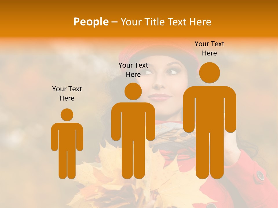 Leaf Female Yellow PowerPoint Template