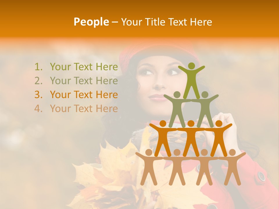 Leaf Female Yellow PowerPoint Template