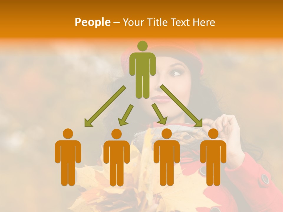 Leaf Female Yellow PowerPoint Template