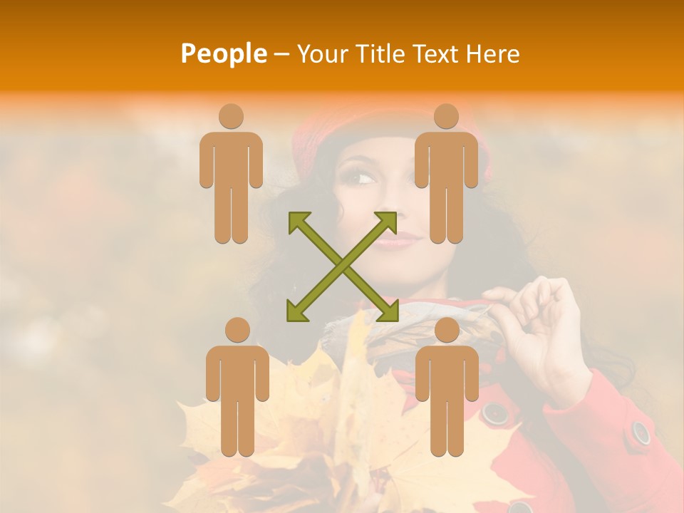 Leaf Female Yellow PowerPoint Template