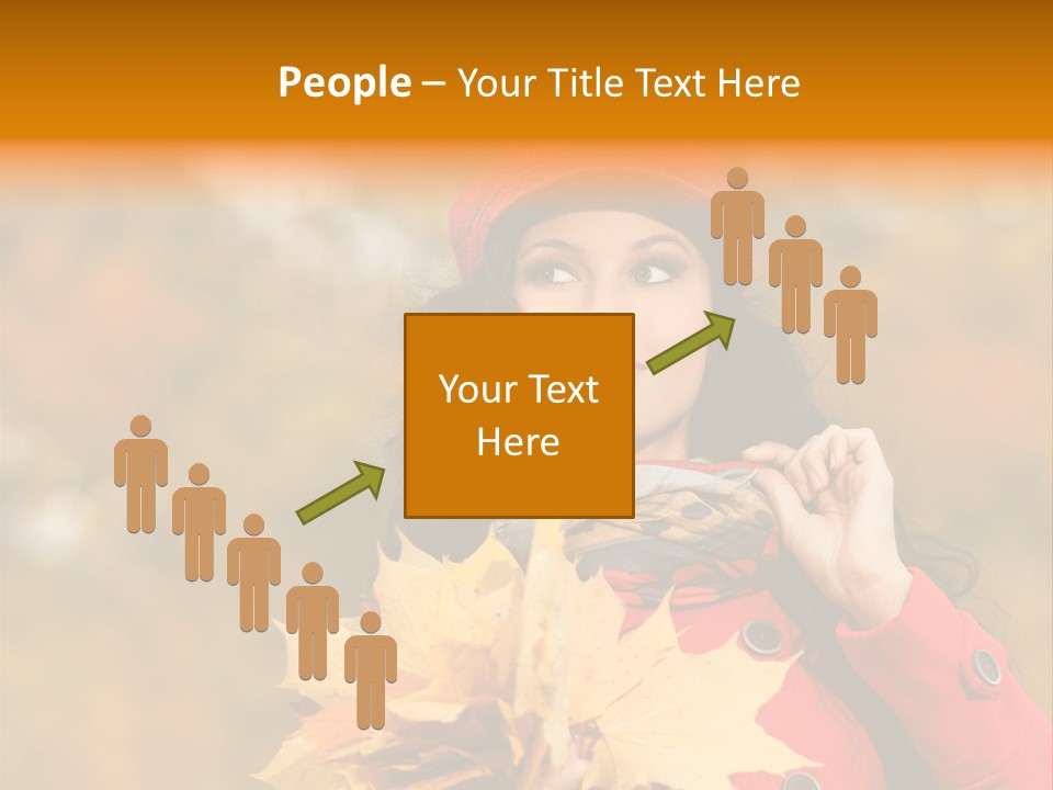 Leaf Female Yellow PowerPoint Template