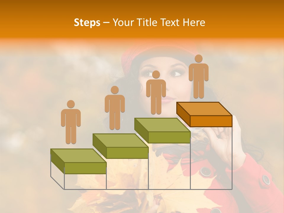 Leaf Female Yellow PowerPoint Template