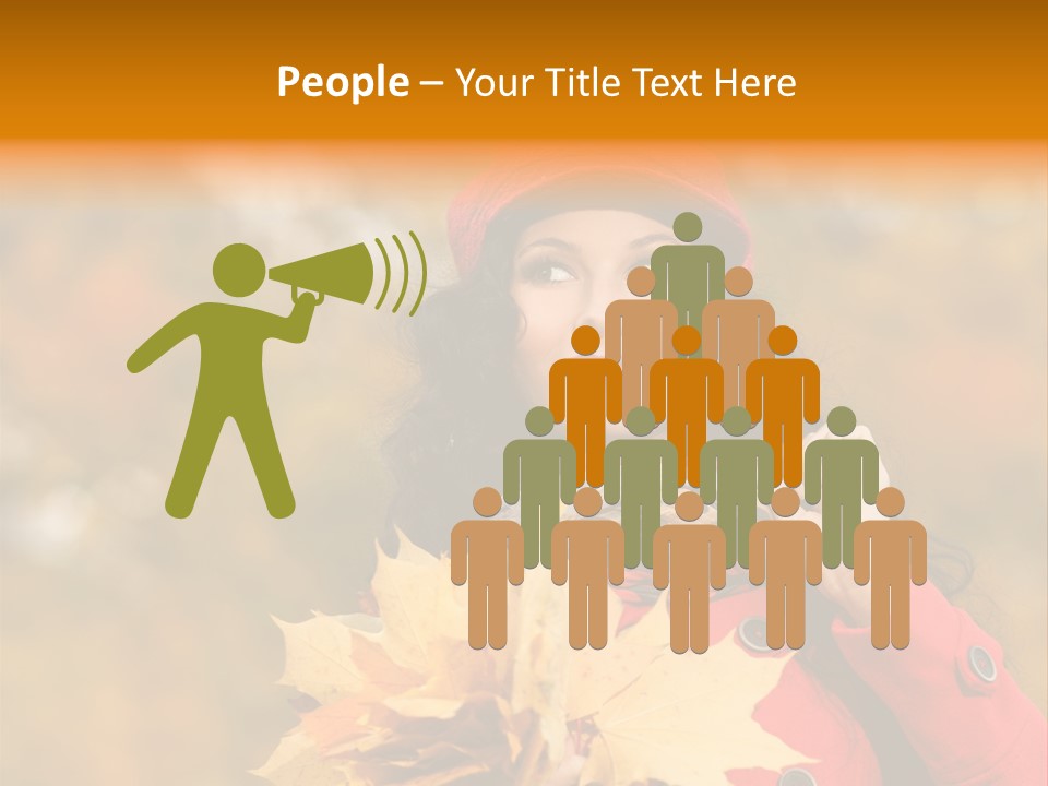 Leaf Female Yellow PowerPoint Template