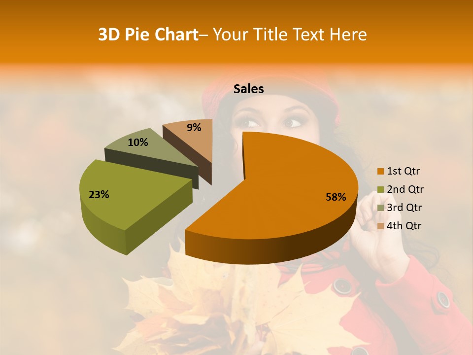 Leaf Female Yellow PowerPoint Template