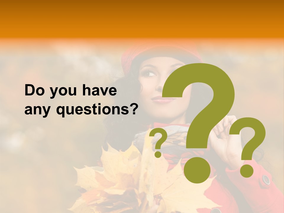 Leaf Female Yellow PowerPoint Template