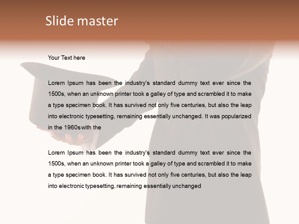 Funny Conjuror From Top Hat PowerPoint Template