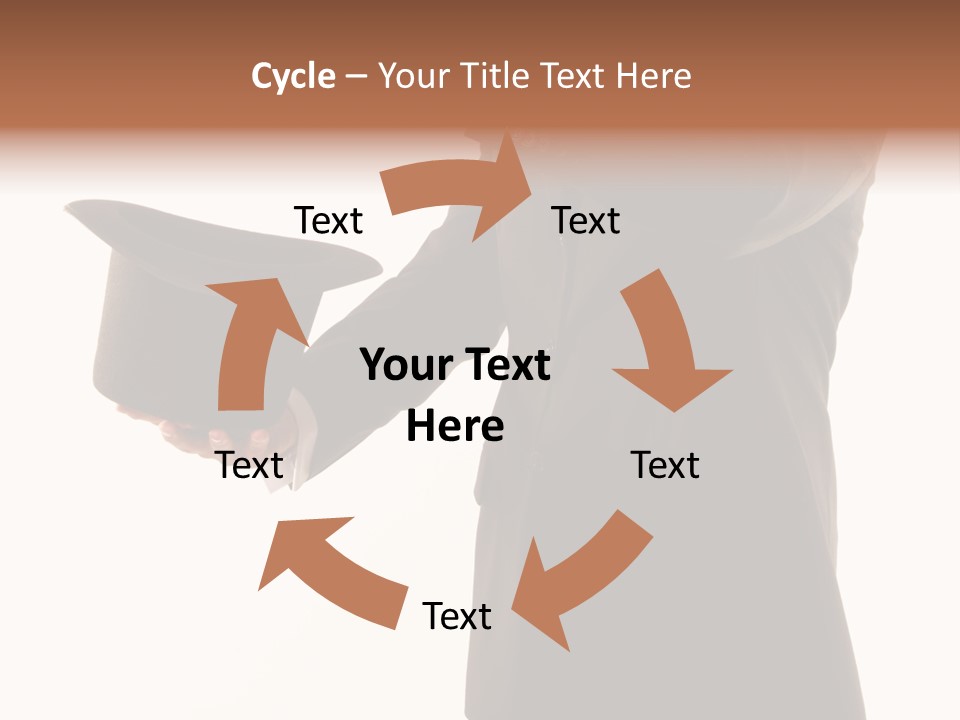 Funny Conjuror From Top Hat PowerPoint Template