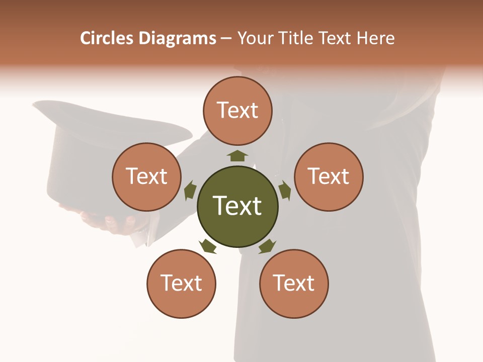 Funny Conjuror From Top Hat PowerPoint Template