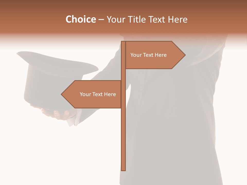 Funny Conjuror From Top Hat PowerPoint Template