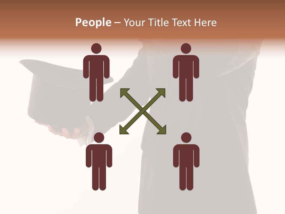 Funny Conjuror From Top Hat PowerPoint Template