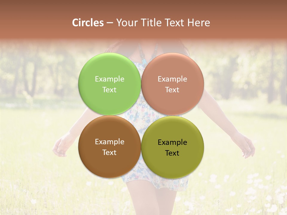 Female Woman Joy PowerPoint Template