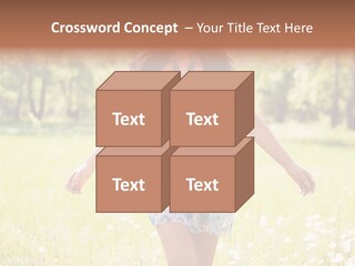 Female Woman Joy PowerPoint Template