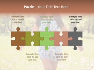 Female Woman Joy PowerPoint Template