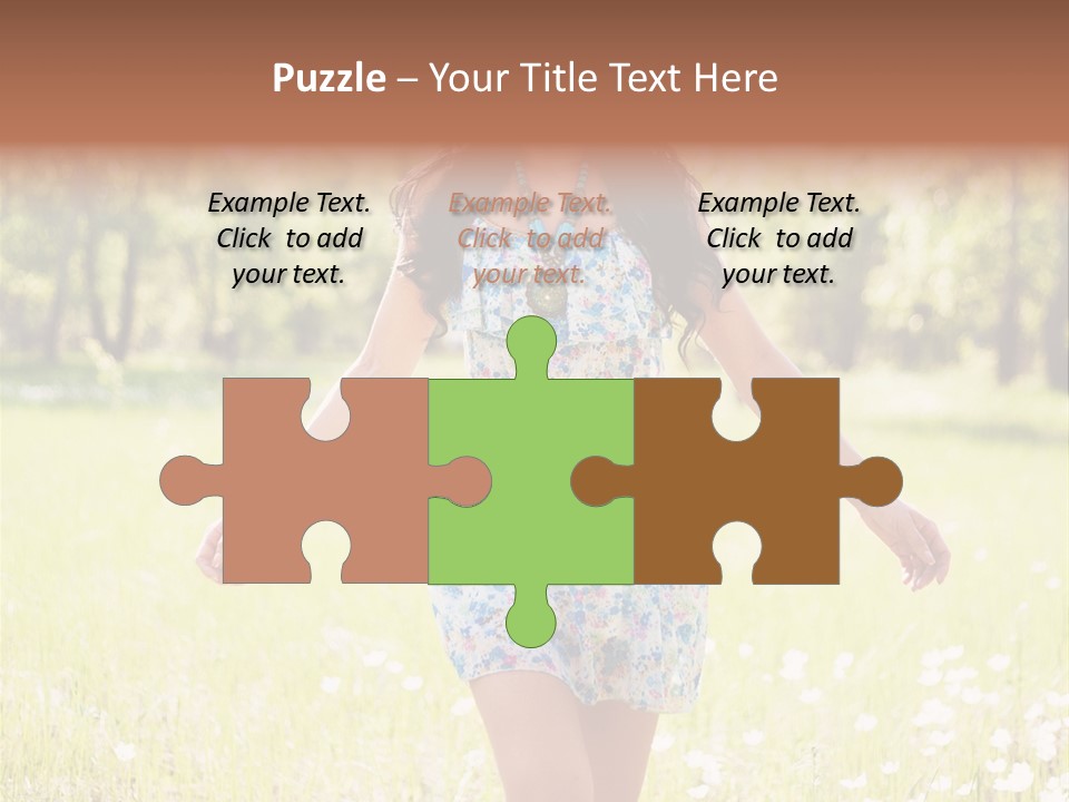 Female Woman Joy PowerPoint Template