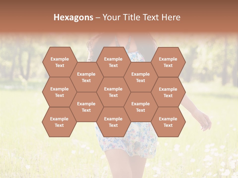 Female Woman Joy PowerPoint Template