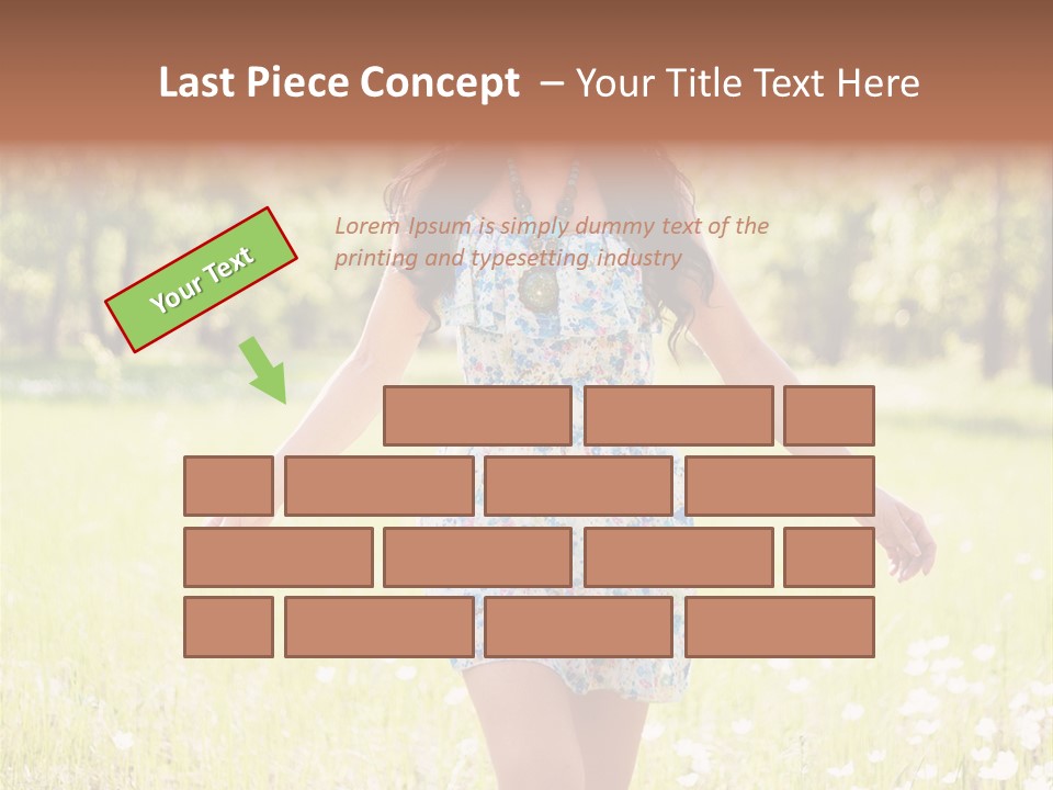 Female Woman Joy PowerPoint Template