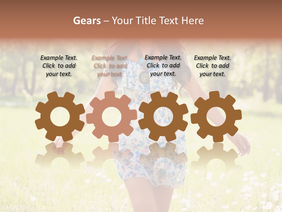 Female Woman Joy PowerPoint Template