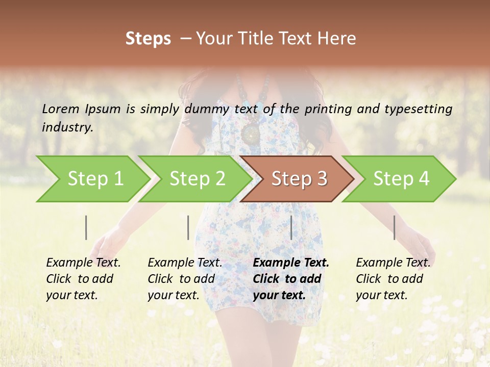 Female Woman Joy PowerPoint Template