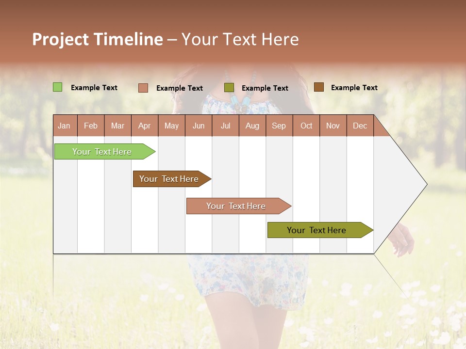 Female Woman Joy PowerPoint Template