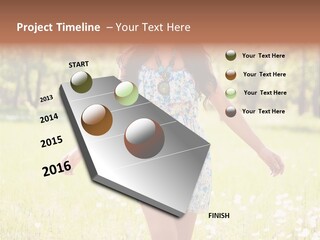Female Woman Joy PowerPoint Template