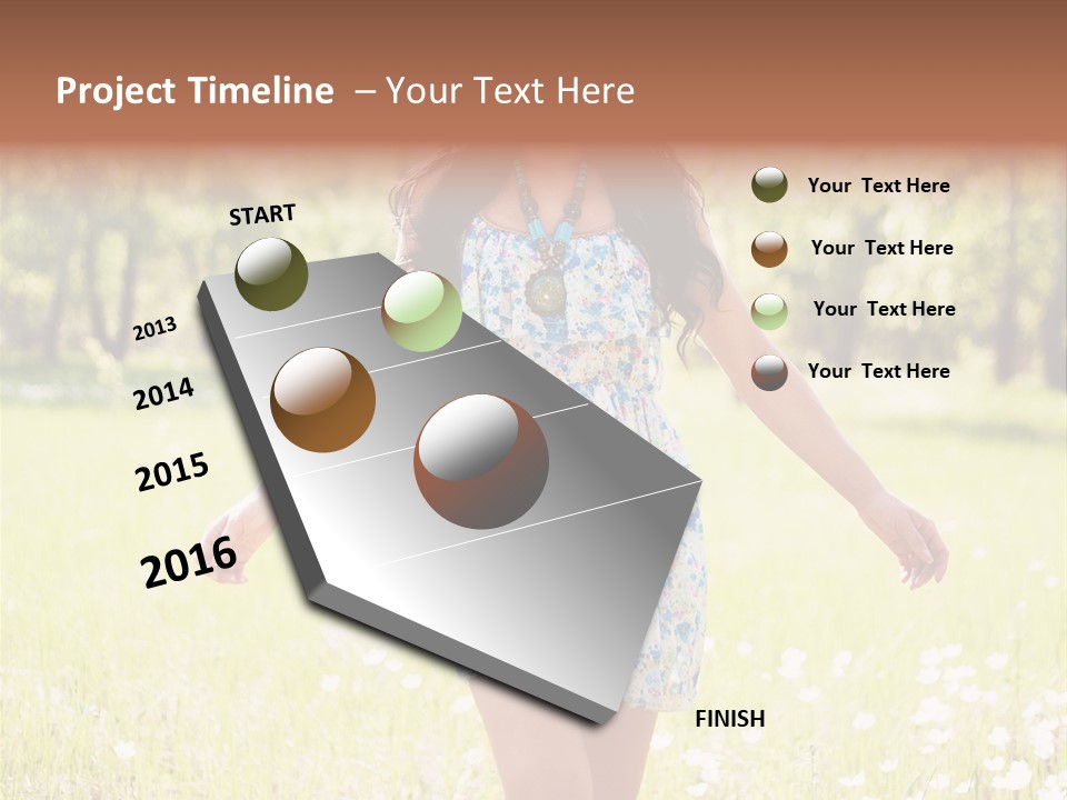 Female Woman Joy PowerPoint Template