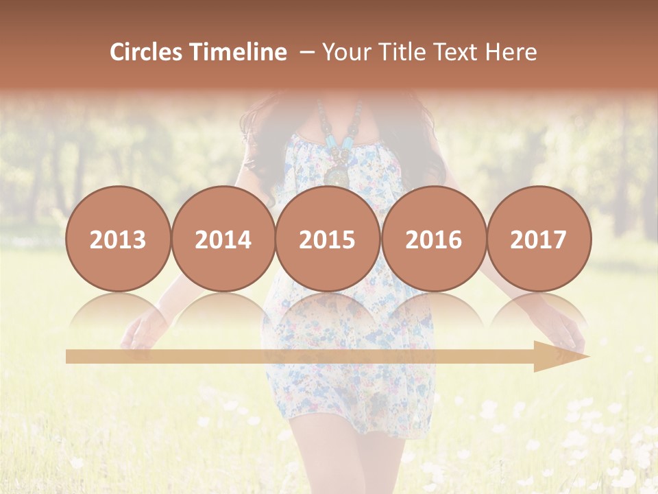Female Woman Joy PowerPoint Template