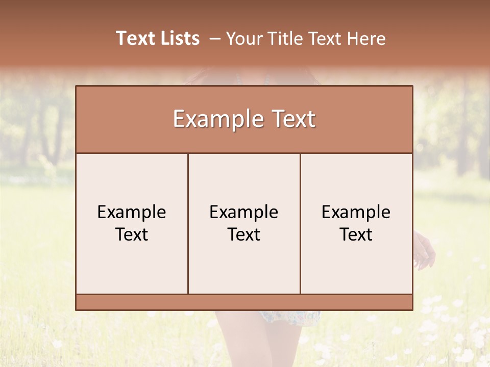 Female Woman Joy PowerPoint Template