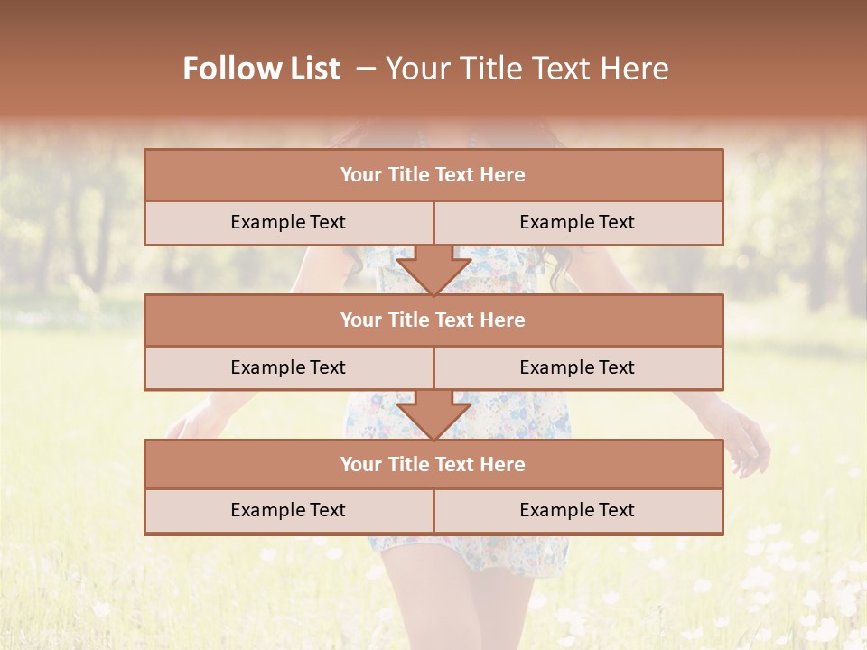 Female Woman Joy PowerPoint Template