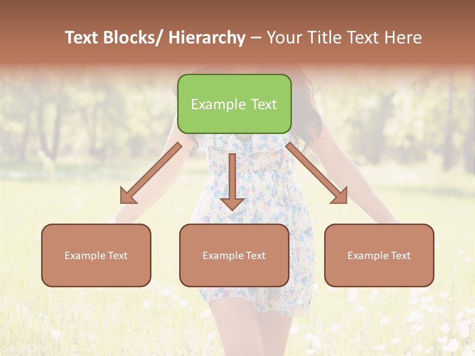 Female Woman Joy PowerPoint Template