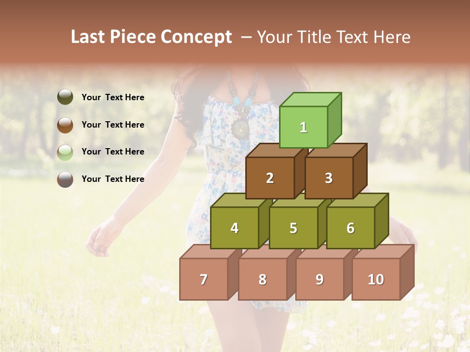 Female Woman Joy PowerPoint Template