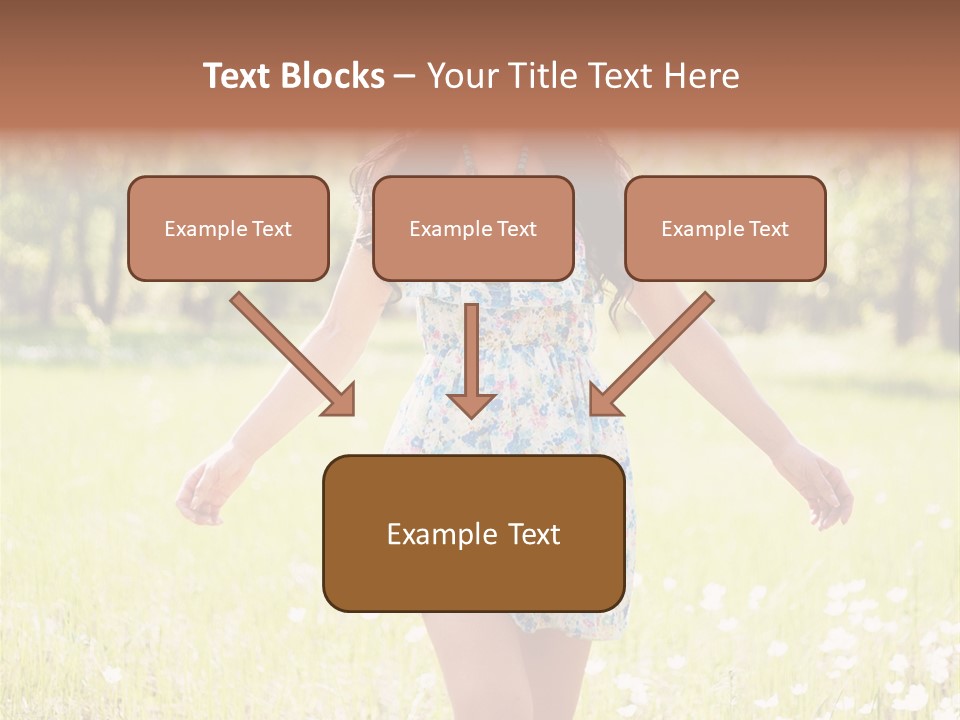 Female Woman Joy PowerPoint Template