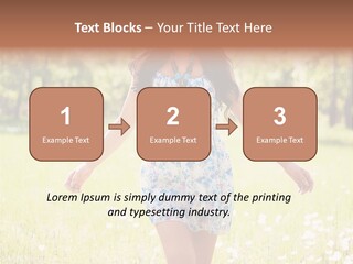 Female Woman Joy PowerPoint Template