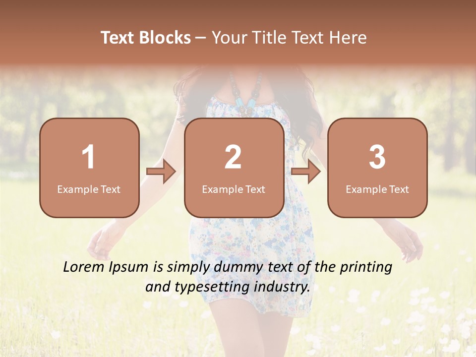 Female Woman Joy PowerPoint Template