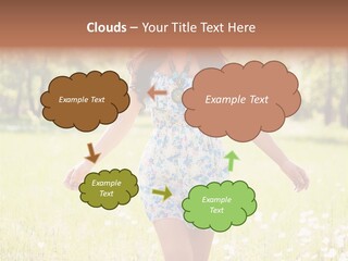 Female Woman Joy PowerPoint Template