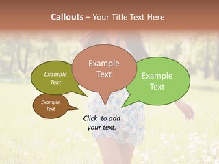 Female Woman Joy PowerPoint Template