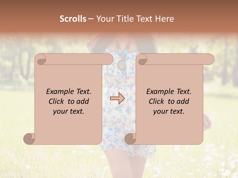 Female Woman Joy PowerPoint Template