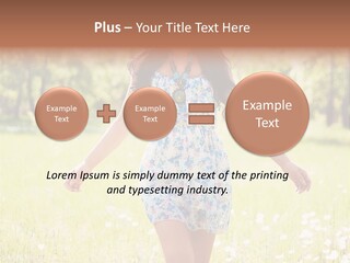 Female Woman Joy PowerPoint Template