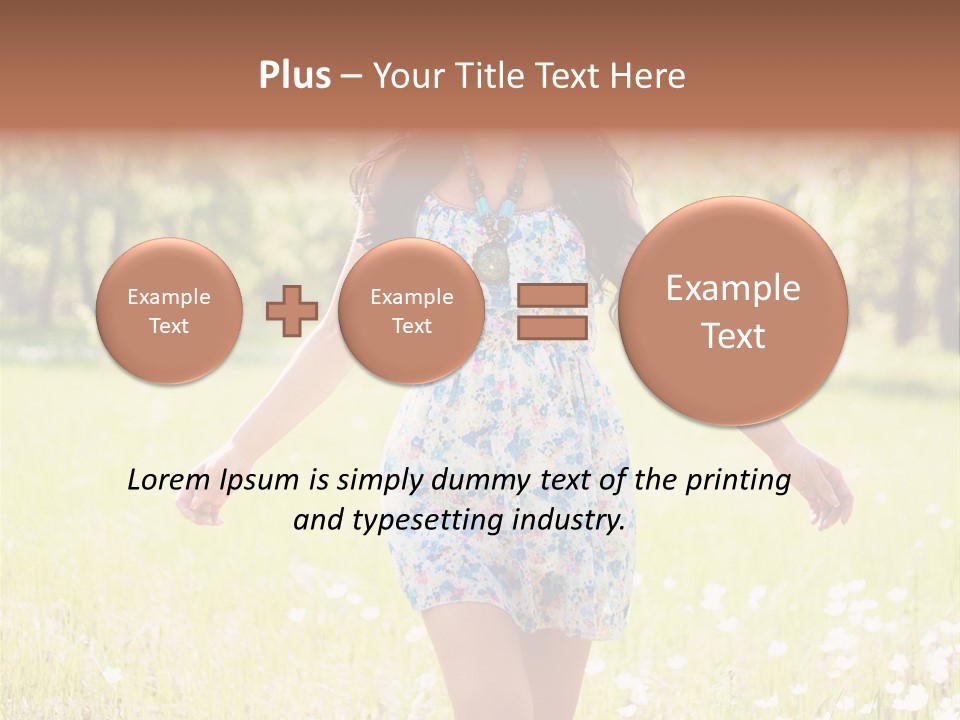 Female Woman Joy PowerPoint Template