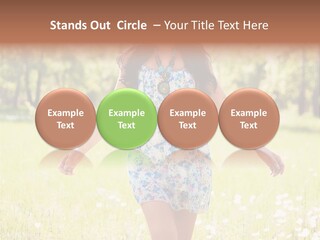 Female Woman Joy PowerPoint Template